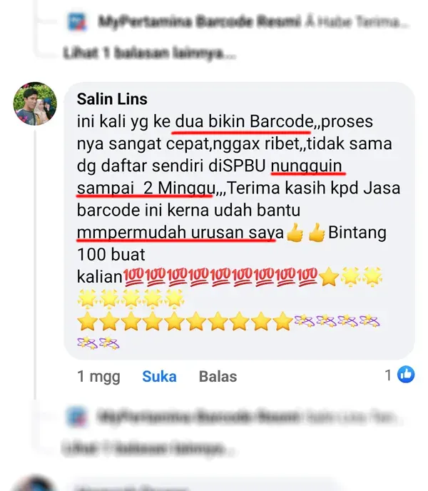 Testimonial Pelanggan Berhasil Daftar